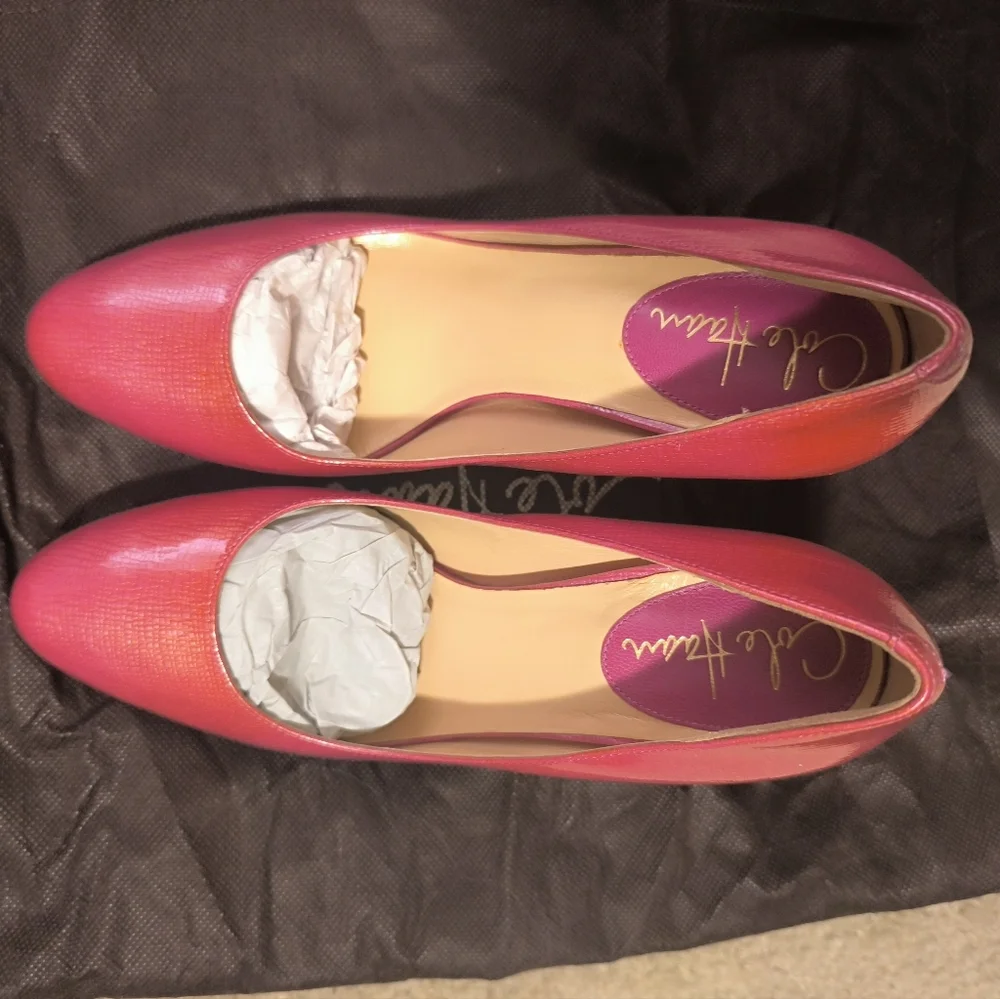 Cole Haan Degrade Color Fuchsia Orange Nike Air Leather Pumps 7.5